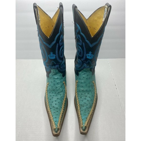 Alex Boots Shoes Rare Alex Boots Mexican Disco Ostrich Leather